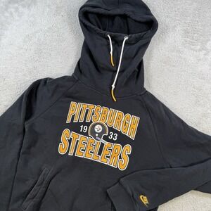 Nike Pittsburgh Steelers Hoodie Mens Medium Black Scuba Hood Pullover Fleece